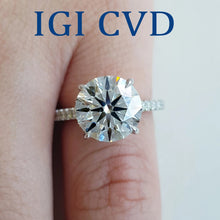 Load image into Gallery viewer, Certified IGI 2.0 Ct.TW Round Brilliant VS/ EF Diamond Engagement Ring in 14K White Gold