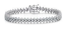 Load image into Gallery viewer, Round Brilliant VVS Full-Diamond Cuban Tennis Bracelet