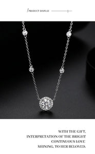 Certified 1.0 Ct.TW Round Brilliant Little Starlight Diamond Necklace