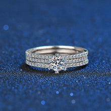 Load image into Gallery viewer, Certified 0.5 Ctw Round Brilliant VVS Diamond Halo Classic Ring Set