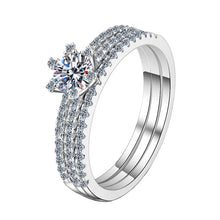 Load image into Gallery viewer, Certified 0.5 Ctw Round Brilliant VVS Diamond Halo Classic Ring Set