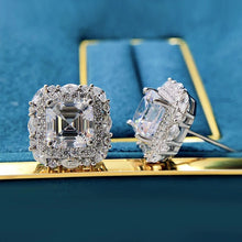 Load image into Gallery viewer, Certified 4.0 Ct.TW Asscher Brilliant VVS Diamond Pagoda Stud Earrings