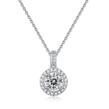 Load image into Gallery viewer, Certified 1.0 Ctw Round Brilliant VVS Diamond Whirlwind Charm Necklace