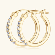 Load image into Gallery viewer, Certified 0.9 Ct.TW Round Brilliant VVS Diamond Hoop Earrings