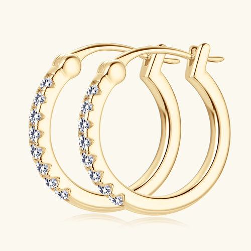 Certified 0.9 Ct.TW Round Brilliant VVS Diamond Hoop Earrings