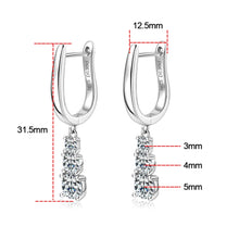 Load image into Gallery viewer, Certified 1.8 Ct.TW Round Brilliant VVS Three Stage Full-Diamond Stud Earrings