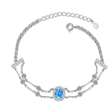 Load image into Gallery viewer, Certified 1.0 Ct.TW Oval Brilliant VVS Blue Diamond Elegant Bracelet