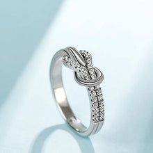 Load image into Gallery viewer, Certified 0.75 Ctw Round Brilliant VVS Full-Diamonds Bowknot Ring