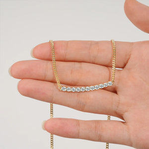 Certified 1.2 Ctw Round Brilliant VVS Full-Diamonds Halo Classic Necklaces in 18K Yellow Gold