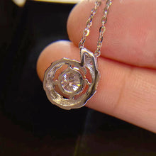 Load image into Gallery viewer, Certified 1.0 Ctw Round Brilliant VVS Curly Shell Diamond Pendant Necklace