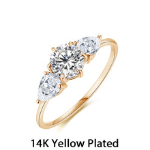 Load image into Gallery viewer, Certified 1.5 Ct.TW Round Brilliant VVS Halo Diamond Cocktail Engagement Ring in Luxury 14K Pure Solid Yellow Gold