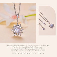 Load image into Gallery viewer, Certified 1.0 Ctw Round Brilliant VVS Diamond Flower Pendant Necklace