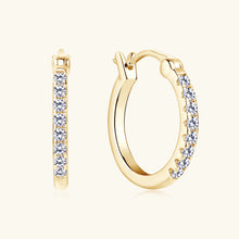 Load image into Gallery viewer, Certified 0.9 Ct.TW Round Brilliant VVS Diamond Hoop Earrings