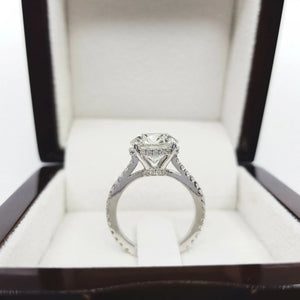 Certified IGI 2.0 Ct.TW Round Brilliant VS/ EF Diamond Engagement Ring in 14K White Gold