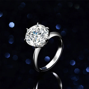 Certified 7.2 Ctw Round Brilliant Infinite Full Eternity Solitaire Couple Ring (2 Pcs/ Set)