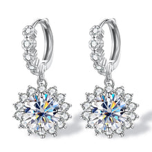 Load image into Gallery viewer, Certified 4.0 Ct.TW Round Brilliant VVS Diamond Hoop Earrings in 18K White Gold