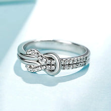 Load image into Gallery viewer, Certified 0.75 Ctw Round Brilliant VVS Full-Diamonds Bowknot Ring