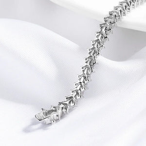 Round Brilliant VVS Full-Diamond Cuban Tennis Bracelet