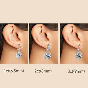 Certified 6.0 Ct.TW Round Brilliant VVS Diamond Sunflower Hoop Earrings