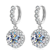 Load image into Gallery viewer, Certified 6.0 Ct.TW Round Brilliant VVS Diamond Sunflower Hoop Earrings