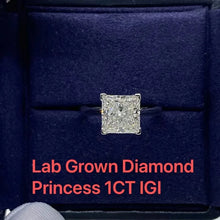 Load image into Gallery viewer, Certified IGI 2.0 Ct.TW Princess Brilliant VS/ DE Classic Anniversary Diamond Ring in 14K White Gold