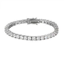 Load image into Gallery viewer, Certified Round Brilliant VVS Diamond Tennis Bracelet 18K Yellow Gold