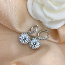 Load image into Gallery viewer, Certified 6.0 Ct.TW Round Brilliant VVS Diamond Sunflower Hoop Earrings