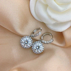 Certified 6.0 Ct.TW Round Brilliant VVS Diamond Sunflower Hoop Earrings