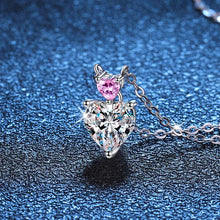 Load image into Gallery viewer, Certified 1.0 Ctw Heart Brilliant VVS Lab Diamond Pink Pendant Necklace