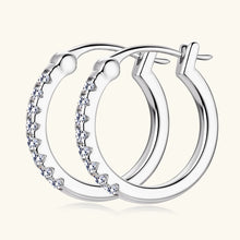 Load image into Gallery viewer, Certified 0.9 Ct.TW Round Brilliant VVS Diamond Hoop Earrings