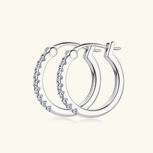 Load image into Gallery viewer, Certified 0.9 Ct.TW Round Brilliant VVS Diamond Hoop Earrings