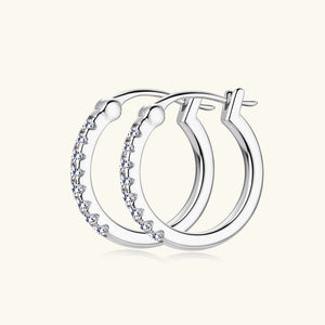 Certified 0.9 Ct.TW Round Brilliant VVS Diamond Hoop Earrings