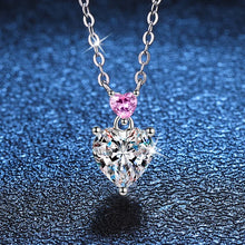 Load image into Gallery viewer, Certified 1.0 Ctw Heart Brilliant VVS Lab Diamond Pink Pendant Necklace