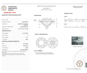 Certified IGI 2.0 Ct.TW Round Brilliant VS/ EF Diamond Engagement Ring in 14K White Gold