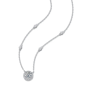 Certified 1.0 Ct.TW Round Brilliant Little Starlight Diamond Necklace