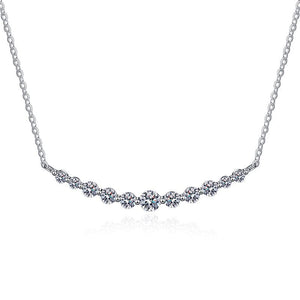 Certified 1.1 Ctw Round Brilliant VVS 8 Hearts 8 Arrows Lab Diamond Smile Pendant Necklace