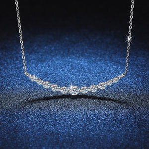 Certified 1.1 Ctw Round Brilliant VVS 8 Hearts 8 Arrows Lab Diamond Smile Pendant Necklace