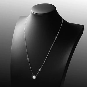 Certified 1.0 Ct.TW Round Brilliant Little Starlight Diamond Necklace