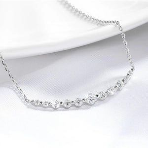 Certified 1.1 Ctw Round Brilliant VVS 8 Hearts 8 Arrows Lab Diamond Smile Pendant Necklace