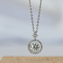 Load image into Gallery viewer, Certified Designer 1.0 Ctw Round Brilliant D 3EX VVS Lab Diamond Floating Necklace Pendant