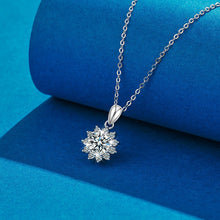 Load image into Gallery viewer, Certified 2.0 Ct.TW Round Brilliant VVS Sparkly Lotus Diamond Pendant Necklace in 14K White Gold