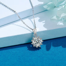 Load image into Gallery viewer, Certified 2.0 Ct.TW Round Brilliant VVS Sparkly Lotus Diamond Pendant Necklace in 14K White Gold