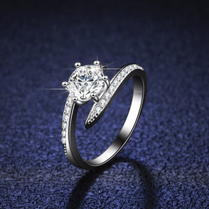 Certified 1.28 Ct.TW Round Brilliant VVS 6Prong Solitaire Bent Nail Diamond Wedding Engagement Ring