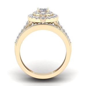 Certified Classic Oval Gemstone 5A+ VVS Lab Created Solitaire Sparkling Engagement Ring in 14K Yellow Gold