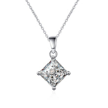 Load image into Gallery viewer, Certified 2.0 Ctw Princess Brilliant VVS Lab Created Diamond Pendant Necklace