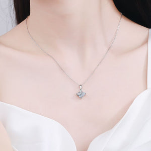 Certified 2.0 Ctw Princess Brilliant VVS Lab Created Diamond Pendant Necklace