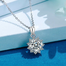 Load image into Gallery viewer, Certified 2.0 Ct.TW Round Brilliant VVS Sparkly Lotus Diamond Pendant Necklace in 14K White Gold