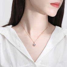 Load image into Gallery viewer, Certified 1.0 Ctw Round Brilliant VVS GEM Sparkly Lab Grown Diamond Pendant Necklace