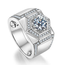 Load image into Gallery viewer, Certified 1.0 Ctw Round Brilliant VVS Halo Business Men Diamond Ring