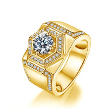 Load image into Gallery viewer, Certified 1.0 Ctw Round Brilliant VVS Halo Business Men Diamond Ring